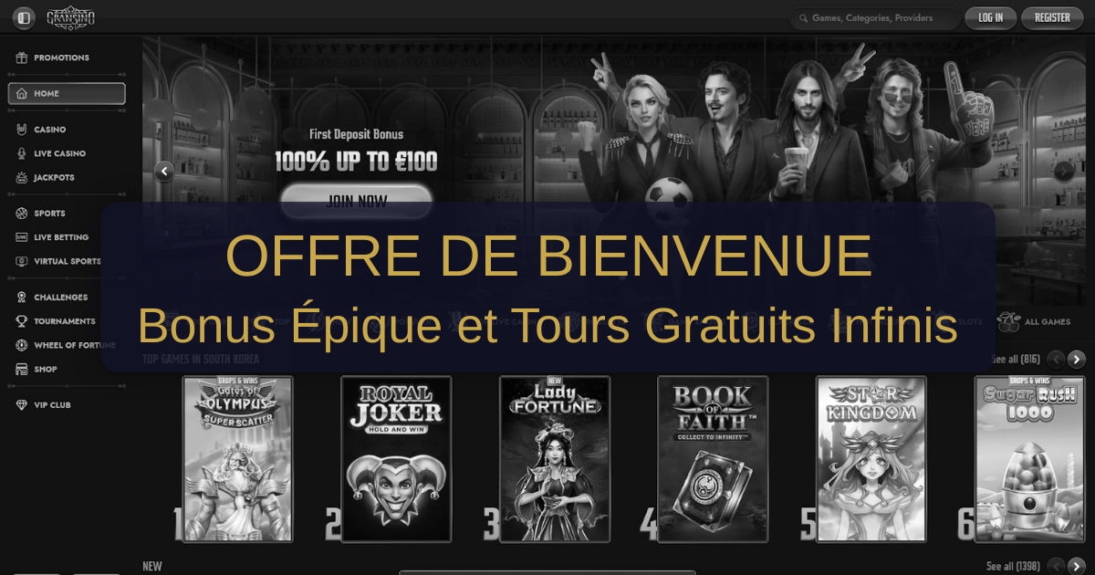 Gransino Casino welcome bonus
